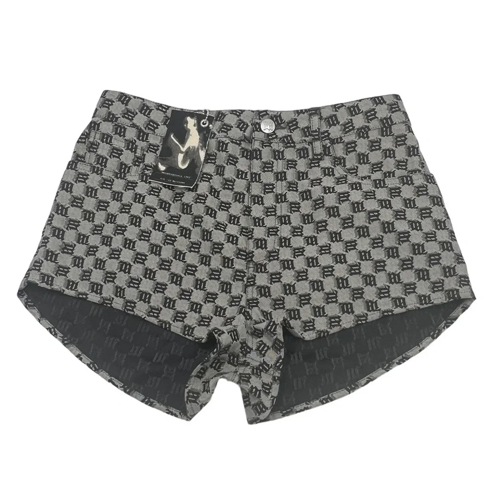 MISBHV Monogram Jacquard Canvas Mini‎ Shorts Sz L